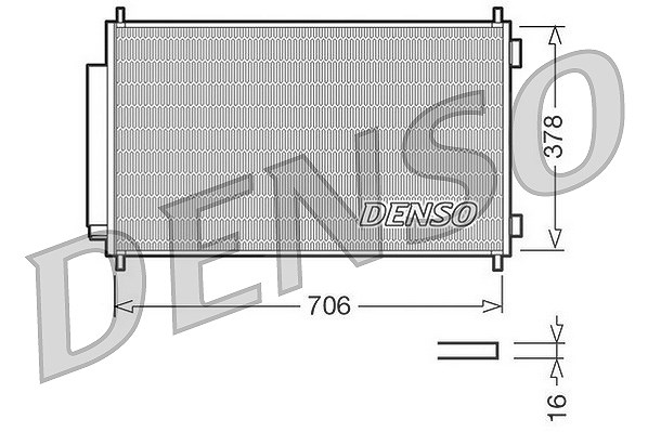 Denso Kondensator, Klimaanlage [Hersteller-Nr. DCN40002] für Honda