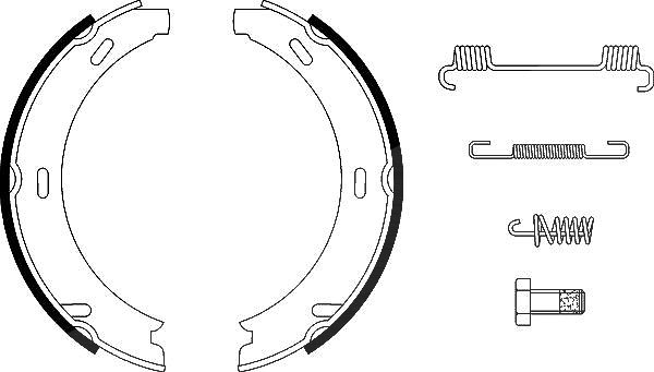 Hella Bremsbackensatz, Feststellbremse [Hersteller-Nr. 8DA355050-441] für Mercedes-Benz