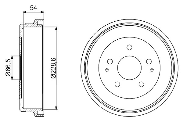 Bosch 1x Bremstrommel [Hersteller-Nr. 0986477230] für Daihatsu