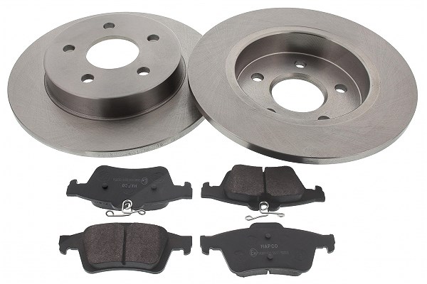 Mapco Bremsensatz Scheiben + Beläge Hinterachse [Hersteller-Nr. 47664] für Ford
