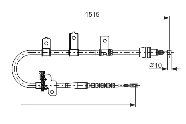 Bosch Seilzug, Feststellbremse [Hersteller-Nr. 1987482098] für Kia