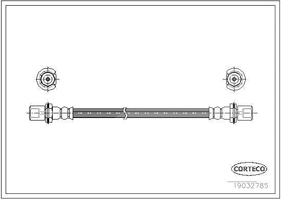 Corteco Bremsschlauch ERSTAUSRÜSTERQUALITÄT [Hersteller-Nr. 19032785] für Toyota