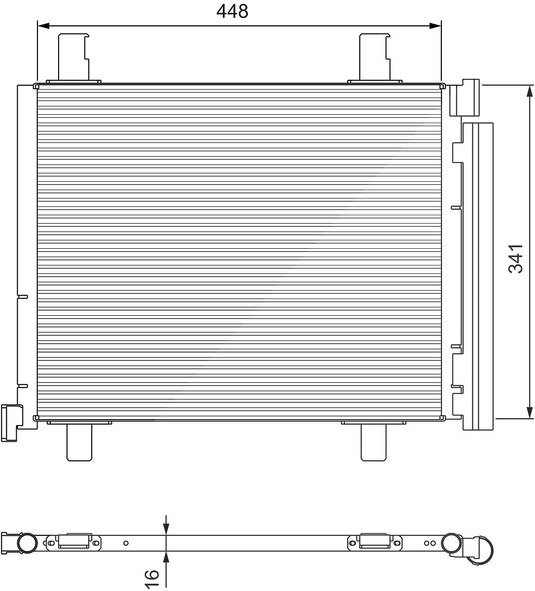 Valeo Kondensator, Klimaanlage [Hersteller-Nr. 814168] für Seat, Skoda, VW