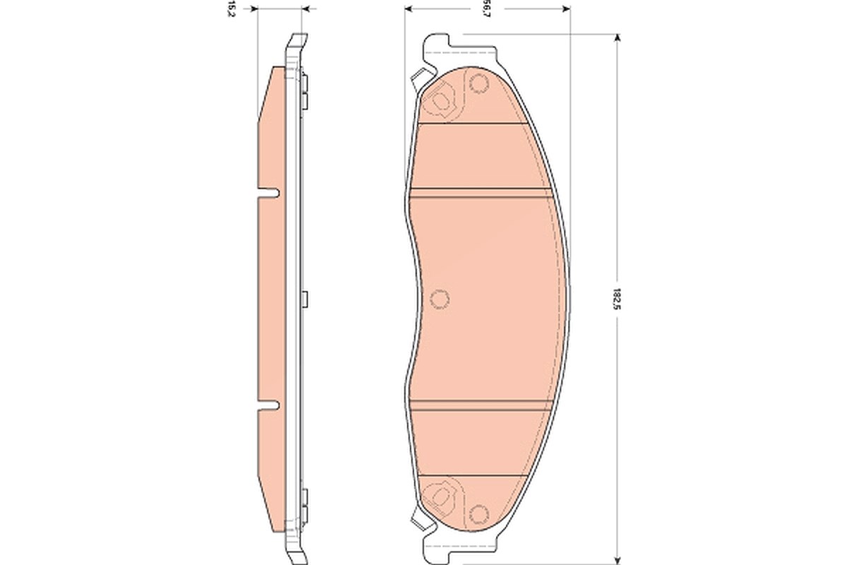 Trw Bremsbelagsatz, Scheibenbremse [Hersteller-Nr. GDB4601] für Cadillac, Santana