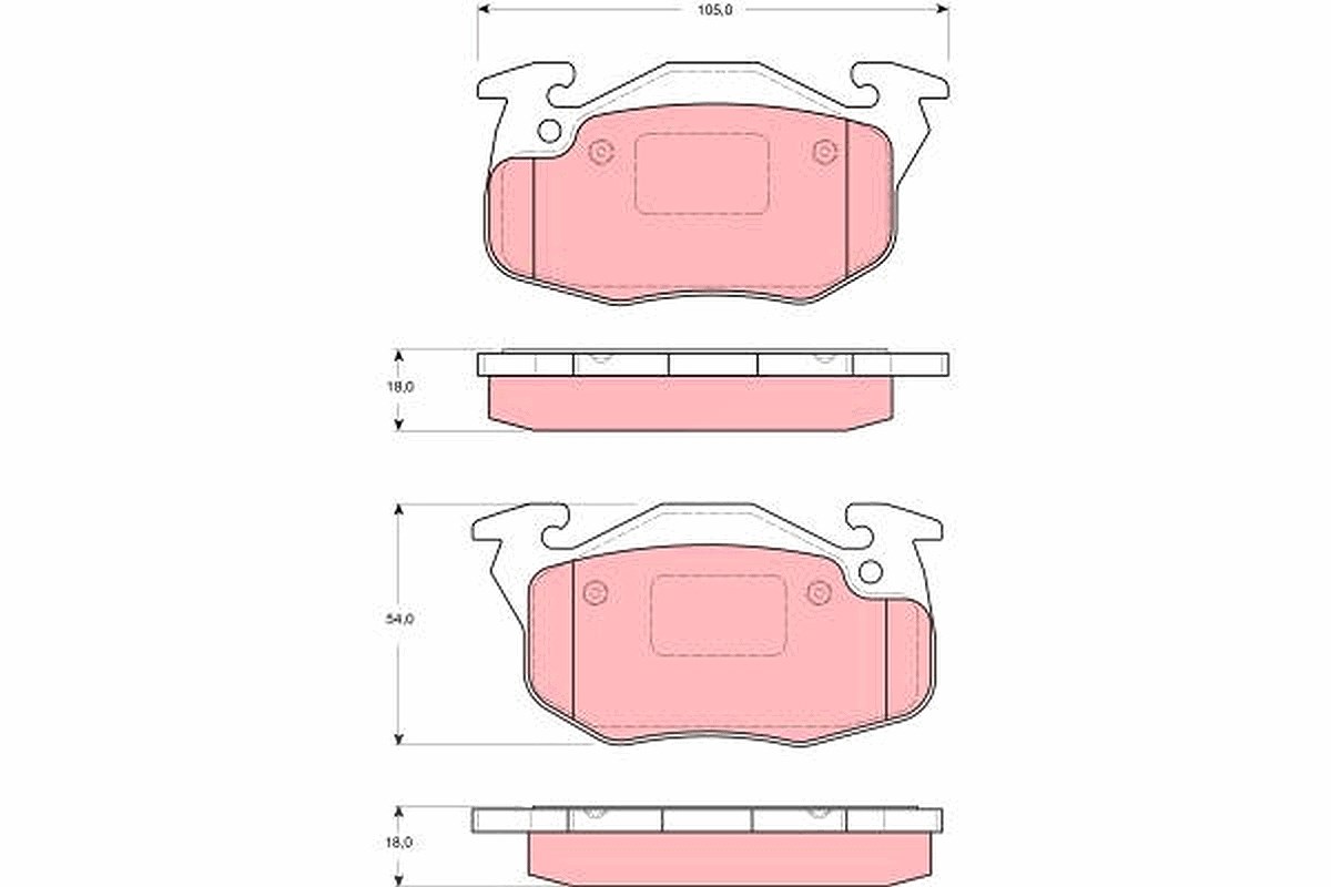 Trw Bremsbelagsatz, Scheibenbremse [Hersteller-Nr. GDB1615] für Citroën