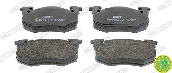 Ferodo Bremsbelagsatz, Scheibenbremse [Hersteller-Nr. FDB881] für Renault, Peugeot