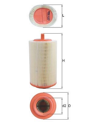Mahle Luftfilter [Hersteller-Nr. LX1277] für Mercedes-Benz