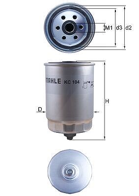 Mahle Kraftstofffilter [Hersteller-Nr. KC104] für Volvo