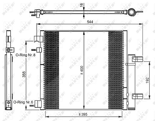 Nrf Kondensator, Klimaanlage [Hersteller-Nr. 350048] für Chevrolet
