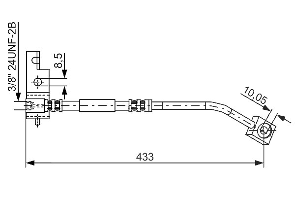 Bosch Bremsschlauch [Hersteller-Nr. 1987476103] für Dodge, Chrysler