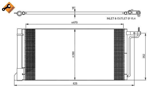 Nrf Kondensator, Klimaanlage [Hersteller-Nr. 350051] für Ford