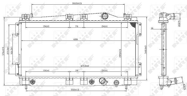 Nrf Kühler, Motorkühlung [Hersteller-Nr. 53955] für Chrysler, Dodge, Plymouth