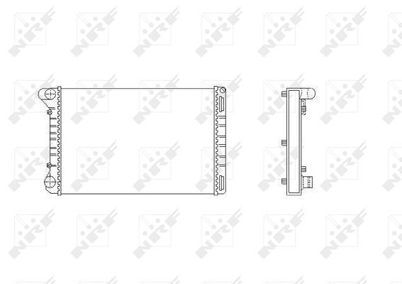 Nrf Kühler, Motorkühlung [Hersteller-Nr. 53665] für Fiat