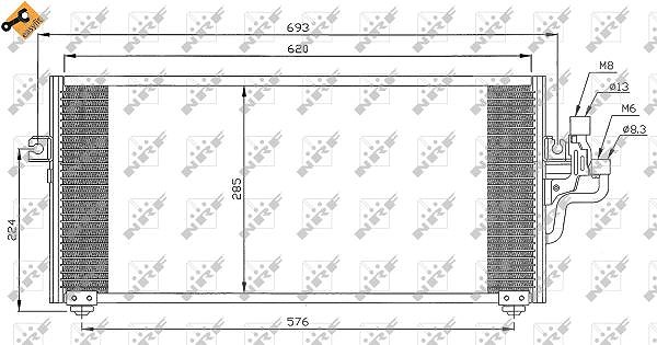 Nrf Kondensator, Klimaanlage [Hersteller-Nr. 35268] für Mitsubishi