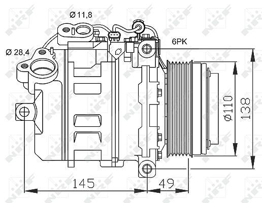 Nrf Kompressor, Klimaanlage [Hersteller-Nr. 32533] für BMW