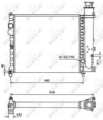 Nrf Kühler, Motorkühlung [Hersteller-Nr. 58678] für Citroën