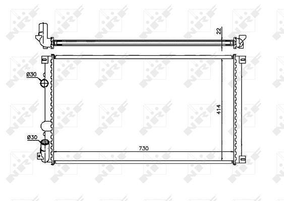 Nrf Kühler, Motorkühlung [Hersteller-Nr. 58321] für Vauxhall, Renault, Opel