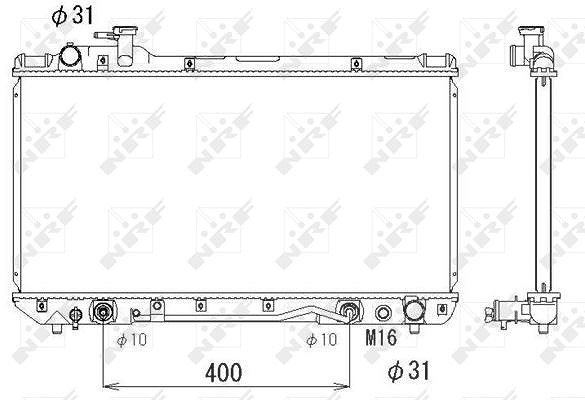 Nrf Kühler, Motorkühlung [Hersteller-Nr. 53288] für Toyota