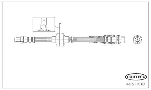 Corteco Bremsschlauch ERSTAUSRÜSTERQUALITÄT [Hersteller-Nr. 49371610] für Ford