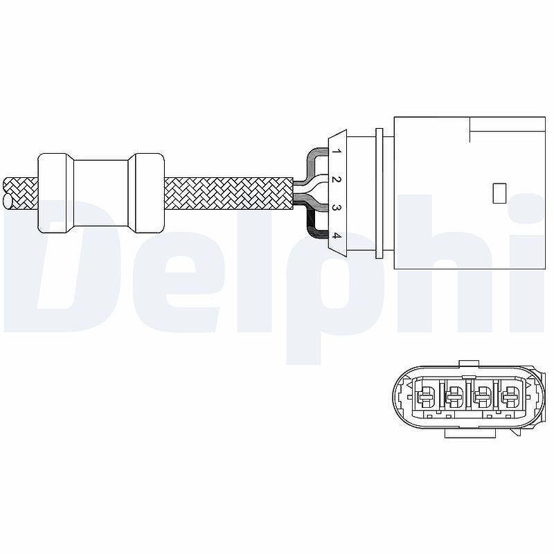 Delphi Lambdasonde [Hersteller-Nr. ES20348-12B1] für Audi, Skoda, Seat, VW
