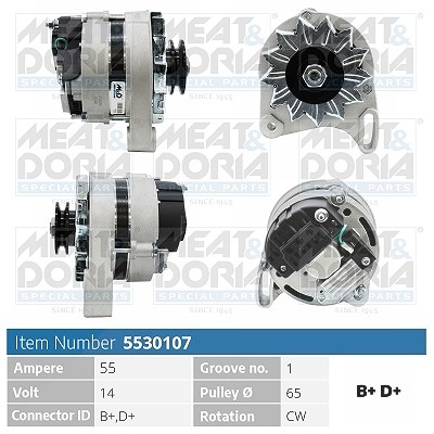 Meat & Doria Generator [Hersteller-Nr. 5530107] für Autobianchi, Fiat, Lancia