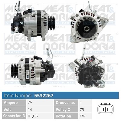 Meat & Doria Generator [Hersteller-Nr. 5532267] für Hyundai, Mitsubishi