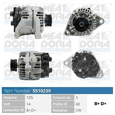 Meat & Doria Generator [Hersteller-Nr. 5510239] für Fiat, Lancia, Alfa Romeo