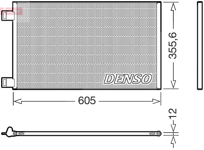 Denso Kondensator, Klimaanlage [Hersteller-Nr. DCN23041] für Mercedes-Benz, Renault