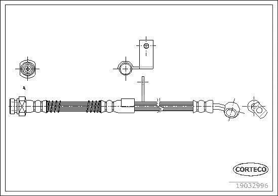 Corteco Bremsschlauch ERSTAUSRÜSTERQUALITÄT [Hersteller-Nr. 19032996] für Hyundai