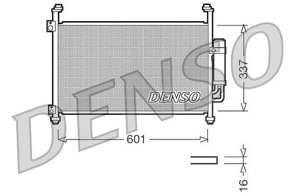 Denso Kondensator, Klimaanlage [Hersteller-Nr. DCN40007] für Honda