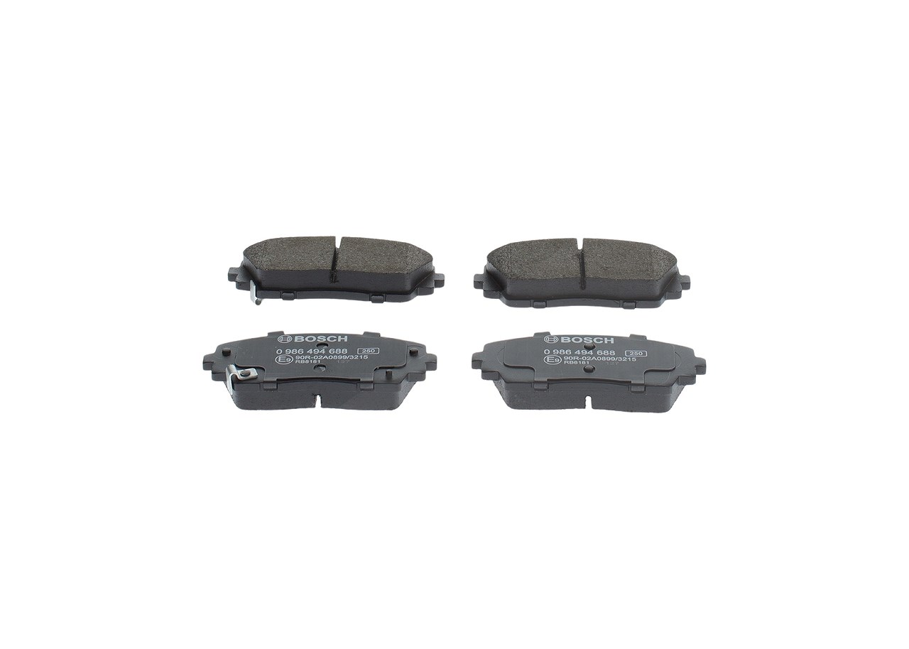 Bosch Bremsbelagsatz, Scheibenbremse [Hersteller-Nr. 0986494688] für Kia
