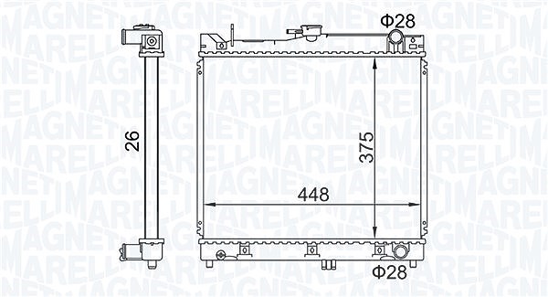 Magneti Marelli Kühler, Motorkühlung [Hersteller-Nr. 350213192700] für Suzuki