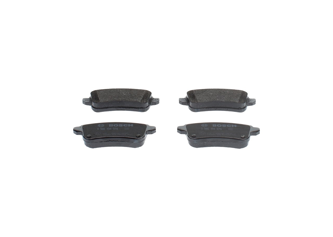 Bosch Bremsbeläge hinten (Satz) [Hersteller-Nr. 0986494978] für Nissan, Renault