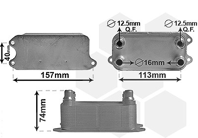 Van Wezel Ölkühler, Motoröl [Hersteller-Nr. 30013702] für Mercedes-Benz