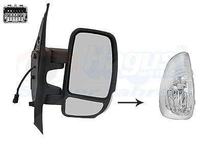 Van Wezel Außenspiegel [Hersteller-Nr. 3799818] für Renault, Nissan, Opel