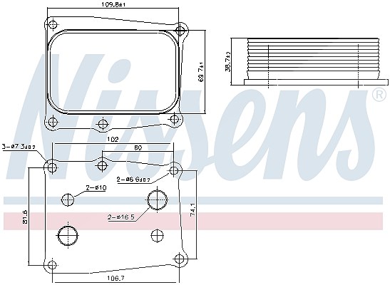 Nissens Ölkühler, Motoröl [Hersteller-Nr. 91377] für Honda