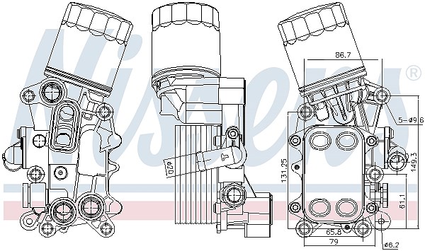 Nissens Ölkühler, Motoröl [Hersteller-Nr. 91311] für Audi, Seat, Skoda, VW