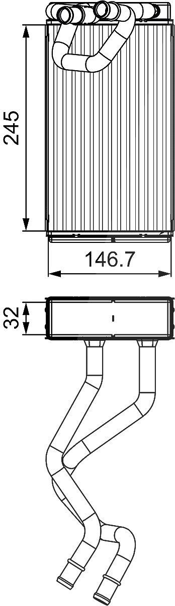 Valeo Wärmetauscher, Innenraumheizung [Hersteller-Nr. 811547] für Nissan