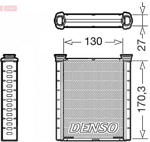 Denso Wärmetauscher, Innenraumheizung [Hersteller-Nr. DRR46001] für Nissan