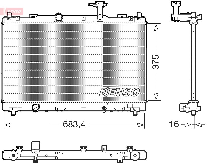 Denso Kühler, Motorkühlung [Hersteller-Nr. DRM47038] für Suzuki