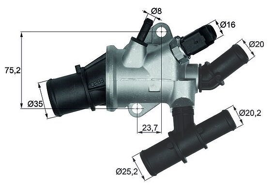 Mahle Thermostat, Kühlmittel [Hersteller-Nr. TI16288] für Alfa Romeo, Lancia, Fiat