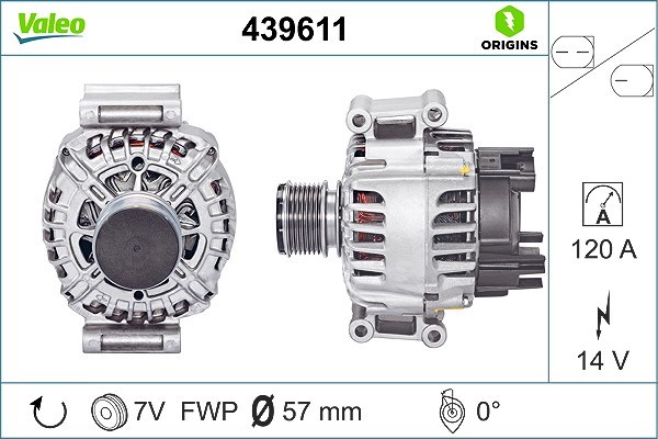 Valeo Generator [Hersteller-Nr. 439611] für Mercedes-Benz