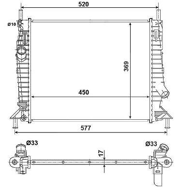 Nrf Kühler, Motorkühlung [Hersteller-Nr. 53028] für Ford