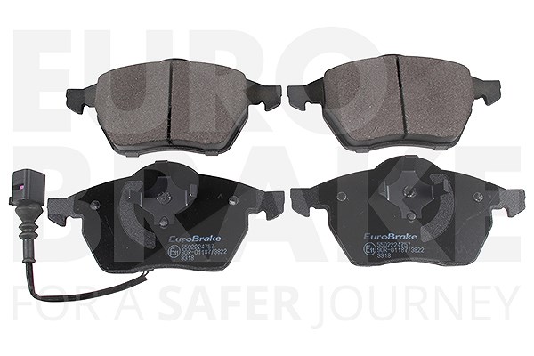Eurobrake Bremsbeläge vorne (Satz) [Hersteller-Nr. 5502224757] für Audi, Skoda, Seat, VW