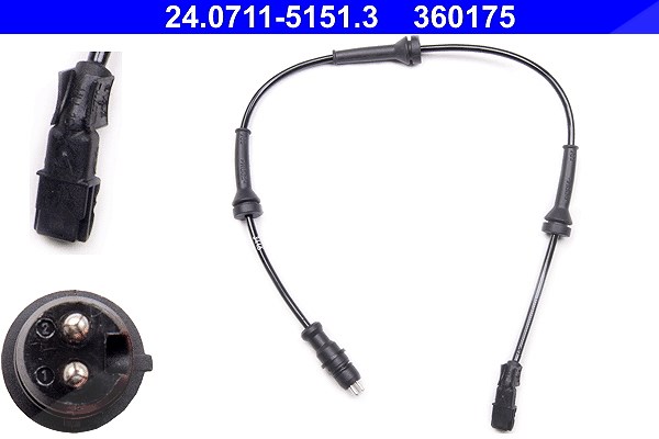 Ate Sensor, Raddrehzahl [Hersteller-Nr. 24.0711-5151.3] für Renault