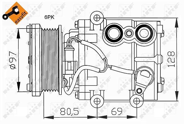 Nrf Kompressor Klimaanlage [Hersteller-Nr. 32401] für Ford