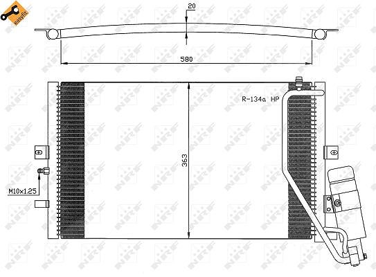 Nrf Kondensator, Klimaanlage [Hersteller-Nr. 35558] für Saab