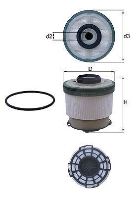 Mahle Kraftstofffilter [Hersteller-Nr. KX385D] für Mazda, Ford