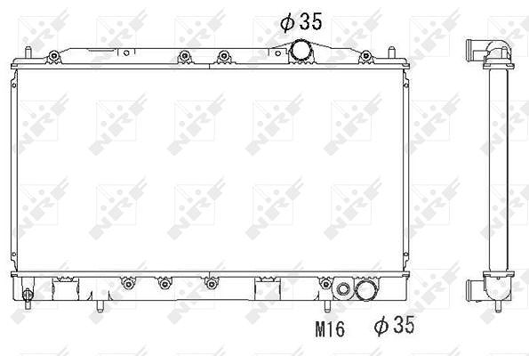 Nrf Kühler, Motorkühlung [Hersteller-Nr. 53521] für Mitsubishi