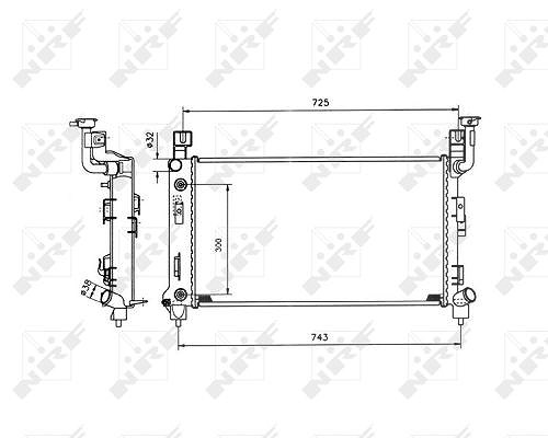 Nrf Kühler, Motorkühlung [Hersteller-Nr. 53501] für Chrysler